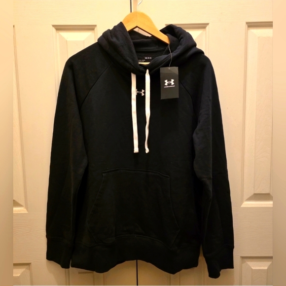Under Armour Women's Rival Fleece Hoodie- size Large- NWT 🖤 - Picture 5 of 9